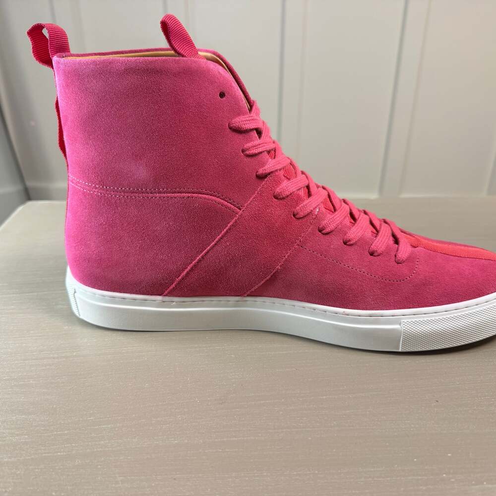 Daniel Patrick Magenta Pink Suede High-Top Sneakers Size 45 (12), NWOT - Picture 5 of 14